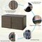 Costway 88 Gallon Garden Patio Rattan Storage Container Box Bin Shelf Black\Brown